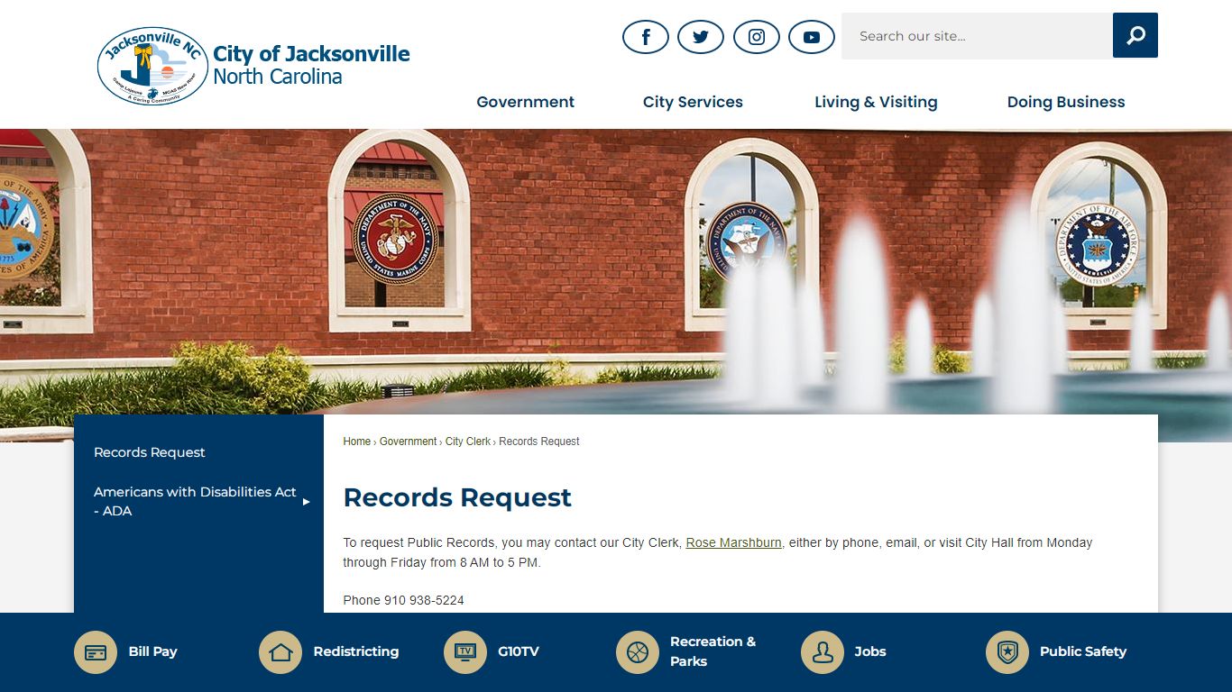 Records Request | Jacksonville, NC - Official Website